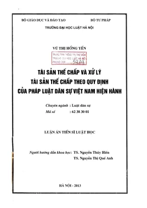 Tài sản thế chấp và quy trình xử lý theo pháp luật dân