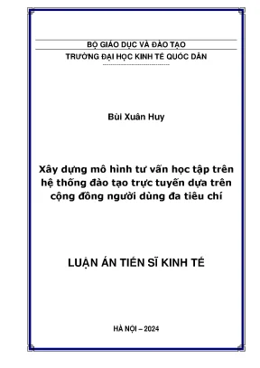 Mô Hình Tư Vấn Học Tập Trực Tuyến Dựa Trên Cộng Đồng 