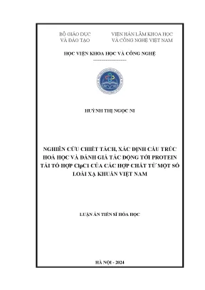 Nghiên cứu chiết tách và đánh giá tác động của hợp chất 