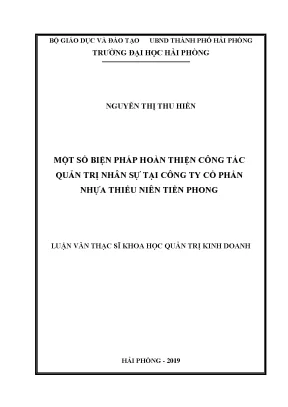 Cải thiện quản trị nhân sự tại công ty nhựa Thiếu Niên