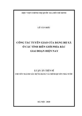 Nâng cao công tác tuyên giáo của đảng bộ xã ở các tỉnh