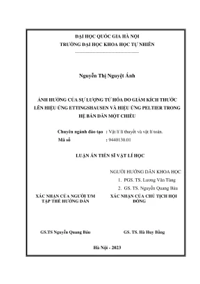 Tác động của lượng tử hóa kích thước đến hiệu ứng 