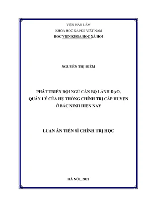 Phát triển đội ngũ lãnh đạo cấp huyện ở Bắc Ninh: Nghiên
