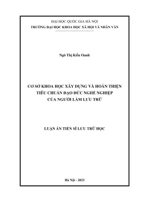 Tiêu chuẩn đạo đức nghề nghiệp trong lưu trữ học: Nghiên
