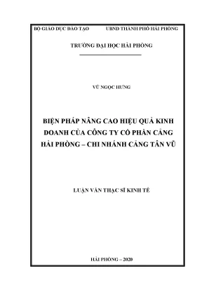 Nâng cao hiệu quả kinh doanh tại cảng Tân Vũ: Giải pháp