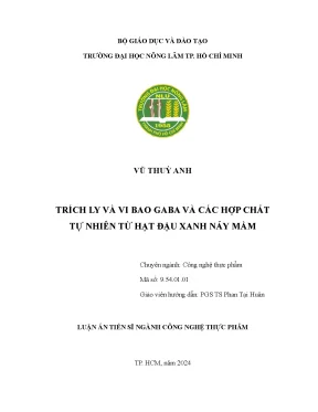 Nghiên cứu trích ly GABA và hợp chất tự nhiên từ hạt đậu 