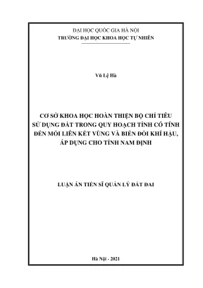 Nâng cao chỉ tiêu sử dụng đất trong quy hoạch tỉnh Nam