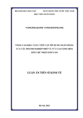 Nâng cao khả năng tiếp cận tín dụng ngân hàng cho doanh 
