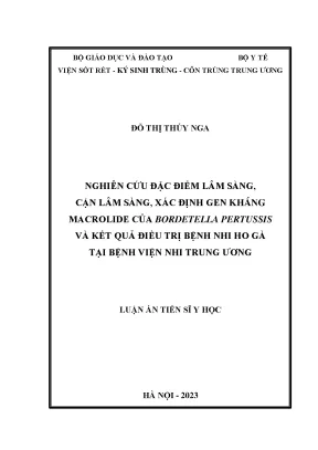 Nghiên cứu gen kháng macrolide của Bordetella pertussis 