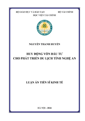 Huy động vốn đầu tư phát triển du lịch Nghệ An