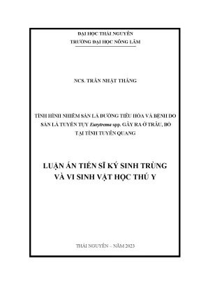 Nhiễm Sán Lá Đường Tiêu Hóa và Bệnh do Eurytrema spp ở 