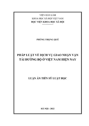 Nghiên cứu về pháp luật dịch vụ giao nhận vận tải đường