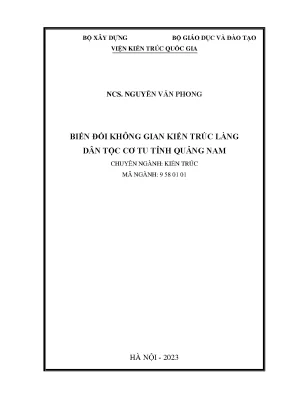 Biến Đổi Không Gian Kiến Trúc Làng Cơ Tu Tại Quảng Nam