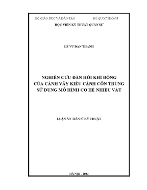 Nghiên cứu đàn hồi khí động cánh vẫy kiểu côn trùng với 