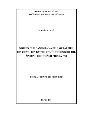 Nghiên cứu tai biến địa chất đô thị tại Hà Nội: Đánh giá 