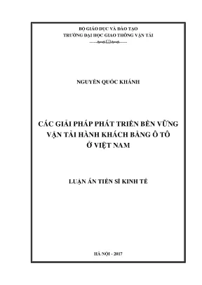 Giải pháp phát triển bền vững vận tải hành khách ô tô 