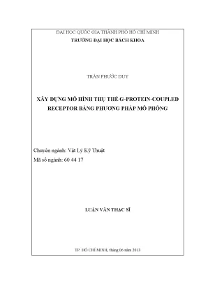 Mô Hình Thụ Thể G Protein-Coupled Receptor Bằng Phương 