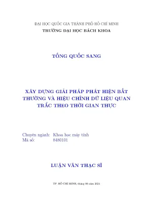 Giải pháp phát hiện bất thường và hiệu chỉnh dữ liệu