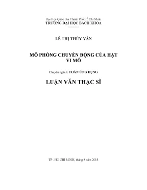 Mô phỏng chuyển động hạt vi mô trong luận văn thạc sĩ