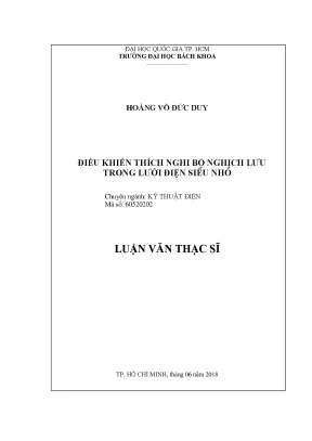 Nghiên cứu bộ nghịch lưu trong lưới điện siêu nhỏ: Luận