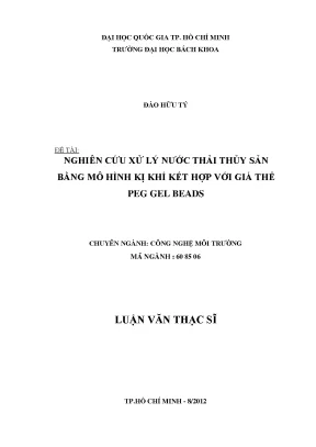 Nghiên cứu xử lý nước thải thủy sản bằng mô hình kỵ khí 