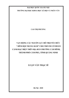 Vận động nguồn lực tổ chức đêm hội trăng rằm cho trẻ em