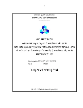 Giải pháp tiết kiệm nước và giảm thiểu nước thải trong 