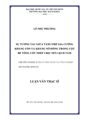 Tương tác giữa tấm CFRP và cột bê tông cốt thép trong