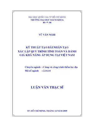 Quy trình tính toán và đánh giá bãi nhân tạo tại cảng