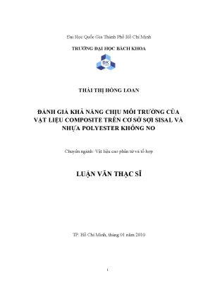 Đánh giá khả năng chịu môi trường của vật liệu composite 