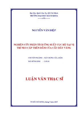 Phân Tích Ứng Suất Cục Bộ Tại Vị Trí Neo Cáp Trên Dầm 