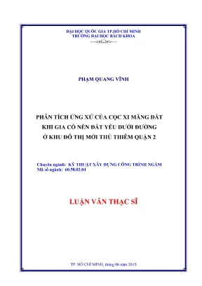 Phân Tích Ứng Xử Cọc Xi Măng Đất Trong Gia Cố Nền Đất 
