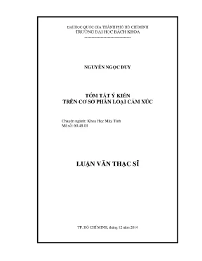 Tóm tắt luận văn thạc sĩ khoa học máy tính về phân loại
