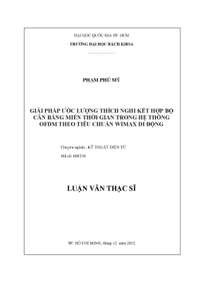 Giải pháp ước lượng thích nghi trong hệ thống OFDM theo
