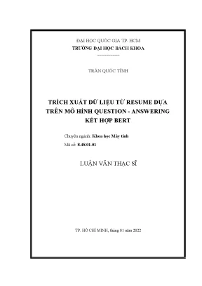 Trích xuất dữ liệu từ resume bằng mô hình Question