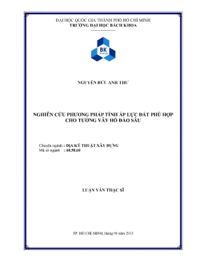 Phương Pháp Tính Áp Lực Đất Cho Tường Vây Hố Đào Sâu