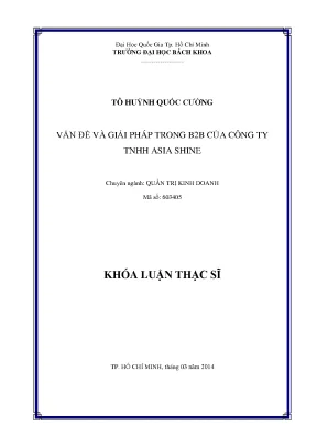 Giải pháp B2B cho Công ty TNHH Asia Shine trong Quản trị