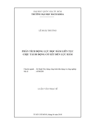 Phân Tích Động Lực Học Dầm Liên Tục Chịu Tải Di Động