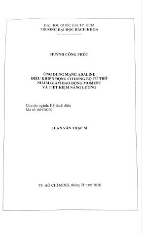 Nghiên cứu ứng dụng mạng Adaline trong điều khiển động