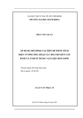 Phân Tích Hiện Tượng Phá Hoại Cục Bộ Trong Kết Cấu Dầm