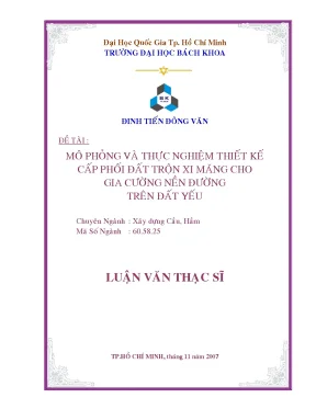 Thiết kế cấp phối đất trộn xi măng cho nền đường trên 