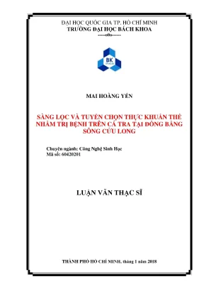 Sàng lọc thực khuẩn thể điều trị bệnh cho cá tra tại