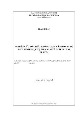 Nghiên cứu tổ chức không gian văn hóa đi bộ tại TP.HCM 