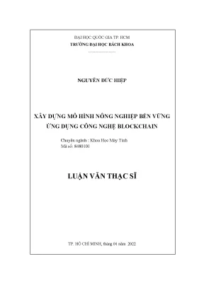 Mô Hình Nông Nghiệp Bền Vững Với Công Nghệ Blockchain