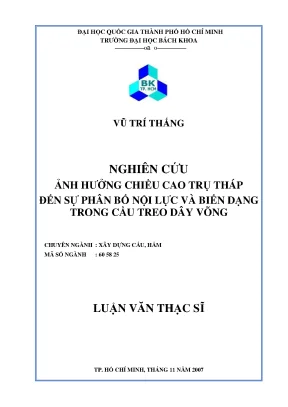 Nghiên cứu ảnh hưởng chiều trụ tháp đến nội lực và biến 