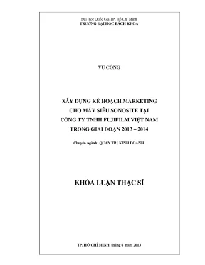 Kế hoạch marketing cho máy siêu âm Sonosite tại Fujifilm