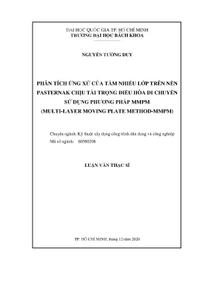Phân Tích Ứng Xử Tấm Nhiều Lớp Trên Nền Pasternak Bằng