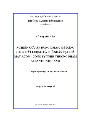 Nâng cao chất lượng cà phê nhân tại ACOM bằng phương