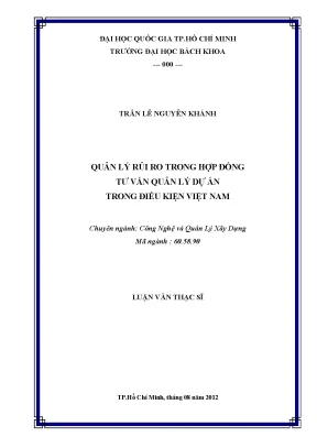 Quản lý rủi ro trong hợp đồng tư vấn quản lý dự án tại