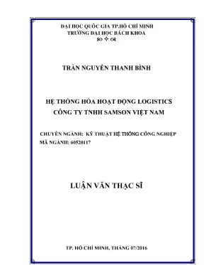 Nâng cao hiệu quả logistics tại công ty TNHH Samson Việt Nam